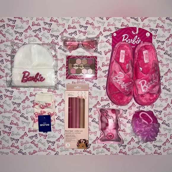 Barbie 16pc Pink Collection with Slippers, Sunglasses, IPhone Accessories & more - Picture 2 of 5